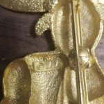 VTG JJ Happy Moose Gold Tone Brooch