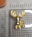 VTG JJ Happy Moose Gold Tone Brooch