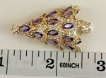 Rhinestone Brooch Pin Christmas Tree Glass Crystal Clear Star Vintage Purple Ice
