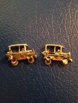 Vintage Pair Of Old Car Brooches