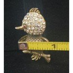 Vintage Signed Capri Rhinestone Bird
