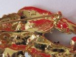 Kirks Folly Enamel Guardian Angel Cradling Baby Brooch Pin