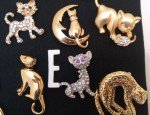 Vintage Cat Brooch Pin ~ Sold Individually ~ 43 to Choose From ~ Whimsical