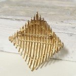 Vintage Style Brooch Rhombus / Pin Rhombus