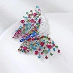 Colorful Shiny Rhinestone Butterfly Brooch Pin Accents Clothing Women Gift New