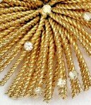 Vtg Gold Tone MCM Starburst Pin Brooch Exploding Fireworks