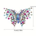 Colorful Shiny Rhinestone Butterfly Brooch Pin Accents Clothing Women Gift New