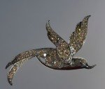 Vintage Sarah Coventry "Bird of Paradise"  (1965) Brooch Pin Rhinestone