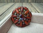 Vintage Gold Tone Rhinestone Costume Jewelry Brooch Pin 1.75"