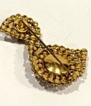 AUSTRIA VINTAGE BROWN PINK AMBER RHINESTONE Pin Brooch TREBLE CLEF DUCK ABSTRACT