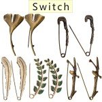 Hmjpng 5pcs 5 Styles Extra Large Safety Pins Vintage Alloy Brooches Safety Pins Heavy Duty Quality Lapel Pins for Scarf Blankets Skirts Kilts Knitted Fabric Crafts