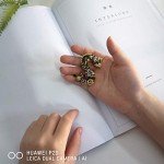 RINHOO Crystal Pearl Initial Brooch Gold Plated Enamel Colorful Letter Alphabet Breastpin Pin Jewelry for GIFTS (Letter -S)