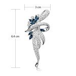Merdia Created Crystal Brooch Fancy Vintage Style Flower Brooch Pin for Women,ladies with Blue/Purple Created Crystal | Vintage Fashion | Brooches and Pins for Women | Ladies Jewelry | Blue