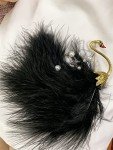Vintage Feather Swan Brooch Pin for Women Girls Fashion Shell Pearls Black Animal Bird Brooches Lapel Pins Cute Dress Accessories Birthday Halloween Christmas Jewelry Gift