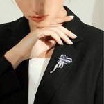 Merdia Created Crystal Brooch Fancy Vintage Style Flower Brooch Pin for Women,ladies with Blue/Purple Created Crystal | Vintage Fashion | Brooches and Pins for Women | Ladies Jewelry | Blue