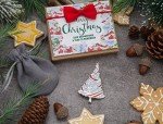 RareLove Vintage Red with Silver Christmas Tree Xmas Pins and Brooches Silver Plated Alloy Holiday Jewelry For Women