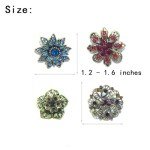 Ezing 12pcs Lot Antique Vintage Gold Plated Crystal Brooch for Wedding Bouquet (I)