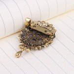 lureme Vintage Elegant Victorian Lady Beauty Cameo with Crystal Brooch Pin (br000017-1)