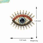 Lucky Charm Evil Eye Brooch Pin Women Freshwater Pearl and Rhinestone Crystal Vintage Lapel Pin for Wedding Party Necklace Dual Purpose Brooch Ladies Accessories Shawl Scarf Buckle Sweater Cardigan