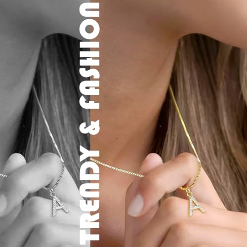 Ursteel Gold Layered Initial Necklaces for Women - 14K Gold Plated Dainty Small Layered Initial Letter A Pendent Gold Choker Chain Necklaces for Women Trendy Stuff Gold Jewelry Women Mothers Day Gifts