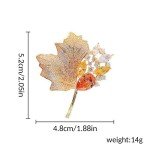 Vintage Crystal Maple Leaves Brooches for Women Luxury Rhinestone Tulip Flower Wedding Banquet Party Dress Brooch Pins Jewelry