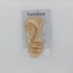 Golden Figure Face Mask Brooch - Vintage Minimalist Metal Brooches Women Men, Gold,Golden