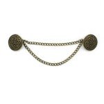 New Vintage Leaf Round Flower Chain Cardigan Clip Lady Retro Tassel Buckles Cloak Shirt Shirt Scarf Brooch Pin Jewelry