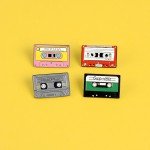 90's Music Tape Enamel Pin Vintage Nostalgic Best Song Brooches for Bag Clothes Lapel Pin Old-school Badge Jewelry Gift Friends
