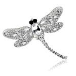 Crystal Vintage Dragonfly Brooches for Women Large Insect Brooch Pin Fashion Dress Coat Accessories Cute Jewelry