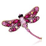 Crystal Vintage Dragonfly Brooches for Women Large Insect Brooch Pin Fashion Dress Coat Accessories Cute Jewelry