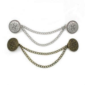 7 Styles Flower Leaf Round Shape Chain Cardigan Clip Vintage Unisex Tassel Cloak Shirt Suit Collar Buckles Jewelry Brooch Gift