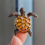 Vintage Rhinestone Cute Cartoon Turtle Animal Brooches For Women Men Clothing Accessories Brooch Pins Charms Party Jewelry Gifts