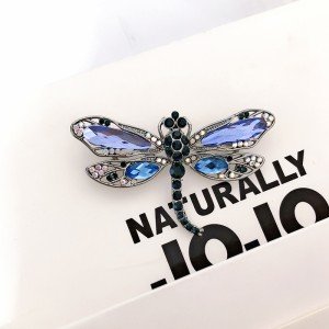 Vintage Corsage Pin Ink Orchid Dragonfly Dragonfly Brooch Women's Scarf Buckle With Diamonds Animal Insect Brooch
