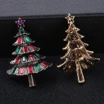 Exquisite Christmas Tree Brooches For Women Fashion Colorful Rhinestone Brooch Pins Jewelry Lady Clothes Accessories Xmas Gift
