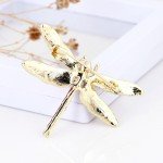 Fashion Crystal Vintage Dragonfly Brooch Large Insect Brooches For Women Pins Wedding Jewelry Accessories