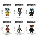 Ragdoll with button eyes Enamel Pins Custom Brooches Lapel Badges Cartoon Gothic Character Jewelry Gift for Kids Friends