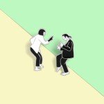 2pcs Famous Movie Enamel Pins Custom Black White Movie Role Brooches Bag Clothes Lapel Pin Badge Jewelry Gift For Fans Friends