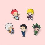 Hunters Enamel Pin Custom GON Killua Kurapika Leorio Hisoka Brooch Lapel Badge Anime Jewelry Gift for Fans
