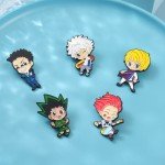 Hunters Enamel Pin Custom GON Killua Kurapika Leorio Hisoka Brooch Lapel Badge Anime Jewelry Gift for Fans