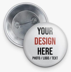 CUSTOM PINBACK BUTTONS any photos designs badge pins personalized 1.25 Or 2.25.