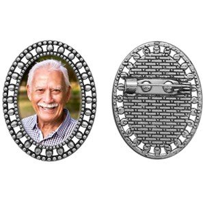 Photo Lapel or Tie Pin for Groom Wedding Memorial Funeral Boutonniere Pin Add Your Own Photo with Photo Resizing Software Gift for Groomsmen or Bouquet