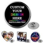 Custom Pins – Design Your Own Personalized Lapel Badge with Your Text, Logo, or Image - Round