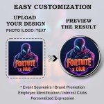 Custom Pins – Design Your Own Personalized Lapel Badge with Your Text, Logo, or Image - Round