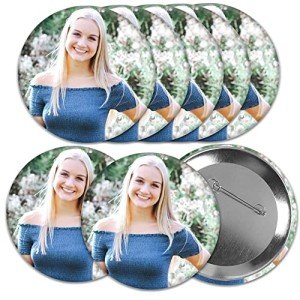 Big Dot of Happiness Custom Picture - Custom Picture Pinback Buttons - Custom Face Pinback Buttons - 3 inch Pinback Photo Buttons - Set of 8
