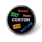Keylfo Custom Pins Buttons 1/5/50 Bulk Design Your Picture Text Personalized Hat Pins Lapel Pins for Men Women Wedding Party (Round)