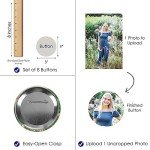 Big Dot of Happiness Custom Picture - Custom Picture Pinback Buttons - Custom Face Pinback Buttons - 3 inch Pinback Photo Buttons - Set of 8