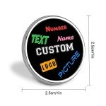 Keylfo Custom Pins Buttons 1/5/50 Bulk Design Your Picture Text Personalized Hat Pins Lapel Pins for Men Women Wedding Party (Round)