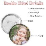 Custom Button Pins, Custom Buttons Custom Pins, Custom Photo Buttons Pins, Campaign Buttons Photo Buttons Custom Badge Make Your Own Buttons, Button Pins(Large- 2.28 inch)
