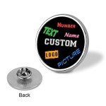 Keylfo Custom Pins Buttons 1/5/50 Bulk Design Your Picture Text Personalized Hat Pins Lapel Pins for Men Women Wedding Party (Round)