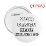 Generic Personalized Pins 1-1000 Pcs Custom Button Pins Custom Buttons, Design Your Own Pins Personalized Pins Button L, Black